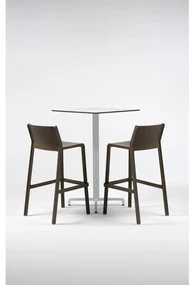 TRILL STOOL MINI záhradná barová stolička bez podrúčok grigio