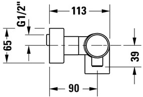 Duravit Tulum - Sprchová batéria nástenná, chróm TU4230000010