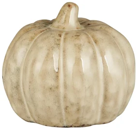 IB Laursen Keramická dekorácia tekvica PUMPKIN STANDING Ø10 cm krémová