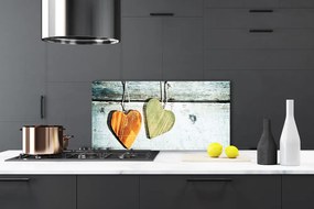 Nástenný panel  Srdce drevo umenie 125x50 cm