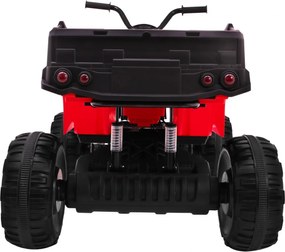 Ramiz Štvorkolka XL na batérie pre deti Červená + pohon 4x4 + nosič batožiny + pomalý štart + EVA + LED audio