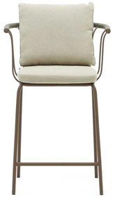 Svetlozelená záhradná barová stolička Salguer - Kave Home