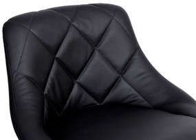 Barová židle CYDRO CHROM černá kůže