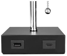 Stolná lampa 1xE27/60W/230V s USB nabíjačkou