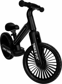 KIK Detský bežecký bicykel Fix Glow LED čierny
