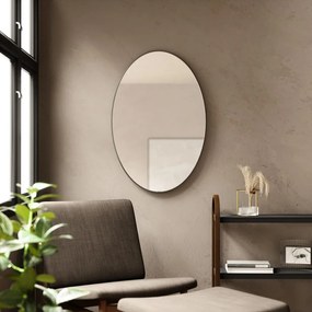 Umbra Zrkadlo HUBBA oválne 61x91 cm s titánovým lemom