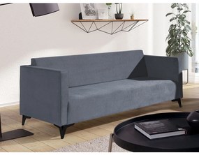 Pohovka Denim 3, Dostupné poťahy: Solo 263, Farby nožičiek: biely lesk