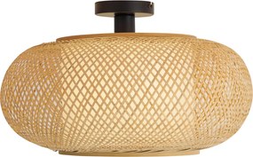 Inteligentné stropné svietidlo bambusové s bielym interiérom vrátane WiFi A60 - Liva