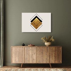 Obraz - Abstrakcia zlatá a biela N⁰1 (90x60 cm)