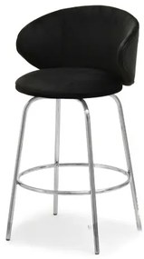 Otočná barová stolička JAZLYN čierna
