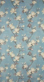 Dekorstudio Dekoračný etamínový záves LUNA s kvetinovým motívom 140x250cm - sivý