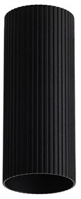 Minimalistické bodové svietidlo Lucas Ribbed Tube 30 čierna