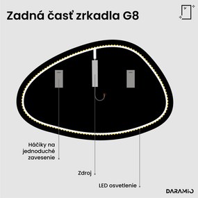 Atypické zrkadlo s LED osvetlením G8