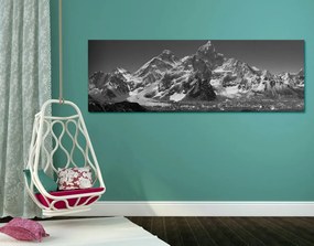 Obraz nádherný vrchol hory v čiernobielom prevedení Varianta: 120x40