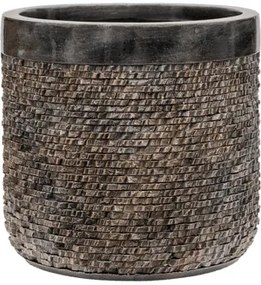 Kvetináč Luxe Lite Universe Layer cylinder bronze 28x27 cm