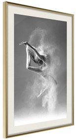 Artgeist Plagát - Ballerina [Poster] Veľkosť: 40x60, Verzia: Zlatý rám s passe-partout