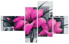 Obraz ružové kvety