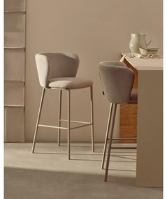 Béžová barová stolička (výška sedadla 65 cm) Ciselia – Kave Home