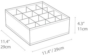 Béžový organizér do zásuvky s 16 priehradkami Bigso Box of Sweden Drawer