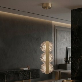 Toolight Toolight, LED stropné svietidlo, 9W, 1000lm, G150-3CP, zlatá matná, OSW-04706