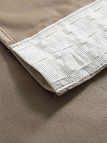 Zamatové zatemňovacie závesy Cesar cappuccino - 140 x 280 cm (2ks) - riasiaca stuha