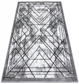 Moderný koberec COZY Tico, geometrický - Štrukturálny, dve vrstvy rúna, šedá Veľkosť: 140x190 cm