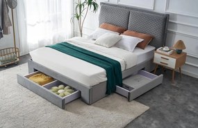 HALMAR, BECKY čalúnená manželská posteľ s roštom 160x200 cm