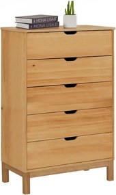 Vysoká komoda z borovicového dreva v prírodnej farbe 113x39 cm Post – Støraa