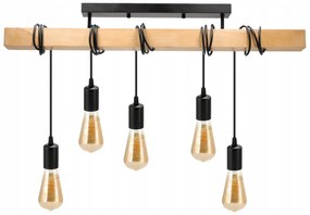 BERGE LED závesné stropné svietidlo 5x E27 Loft