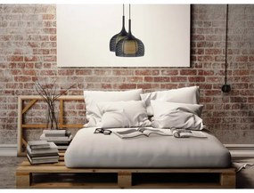 Klausen 111052 - Luster na lanku CENTER 1xE27/9W/230V čierna