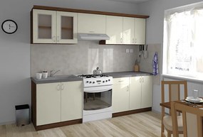 Nabytekmorava Kuchynská linka Bára B farba kuchyne: ořech / krém