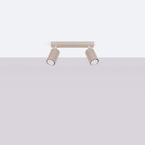 Bodové svietidlo Karbon, 2x tmavobéžové hliníkové tienidlo, (možnosť polohovania)