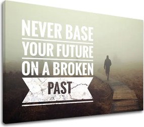 Motivačný obraz na stenu Never base your future_001