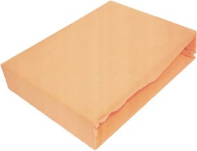 ECOMATRACE Úpletové prestieradlo Jersey broskyňová Rozmery 160x200