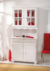 Vitrína In-Valencia, bielená borovica