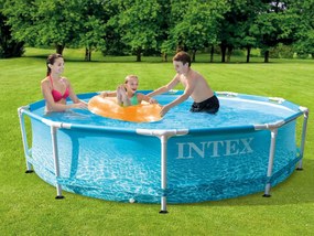 Intex Záhradný bazén INTEX 28208 Beachside Metal Frame 305 x 76 cm s kartušovou filtráciou 28208