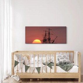 Obraz - Stredoveká loď (120x50 cm)