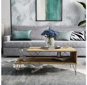 Konferenčný stolík LOIRE 40x100 cm béžová/čierna