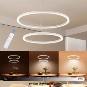Brilagi - LED stmievateľný luster na lanku PORTOFINO LED/98W/230V pr. 80 cm biela +DO