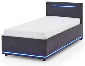 Tmavosivá čalúnená detská posteľ bez roštu 90x200 cm Circle – Meise Möbel