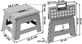Skladacia stolička AMIGO sivá veľkosť M