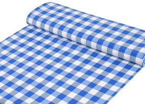 Biante Veľký teflónový oválny obrus TF-029 Modro-biela kocka 200x260 cm