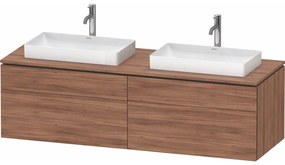 DURAVIT L-Cube závesná skrinka pod dve umývadlá na dosku, 4 zásuvky, 1620 x 550 x 482 mm, orech prírodný, LC4873B79790000