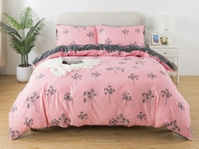 XPOSE® Predĺžené bavlnené Renforcé obliečky IDIL - sivé/ružové