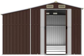 Záhradná kôlňa hnedá 277x365,5x179 cm pozinkovaná oceľ