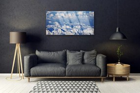 Obraz na skle Hora mraky príroda 100x50 cm