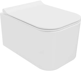Mexen ELIS Rimless misa závesná so sedátkom voľne-padajúcim, 52 x 34,5 cm, biela, 30910700