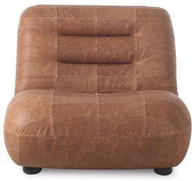 Koňakovohnedé kožené kreslo Wyatt – Dutchbone