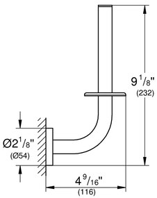 GROHE Essentials - Držiak rezervného toaletného papiera, Hard Graphite 40385A01