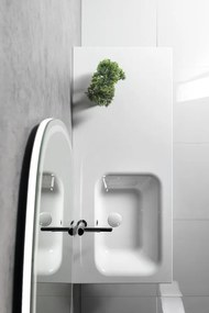 Sapho Sapho, LOREA skrinka 100x46x51,5cm (30+70cm), pravá, biela matná, LE070-3131-R-01